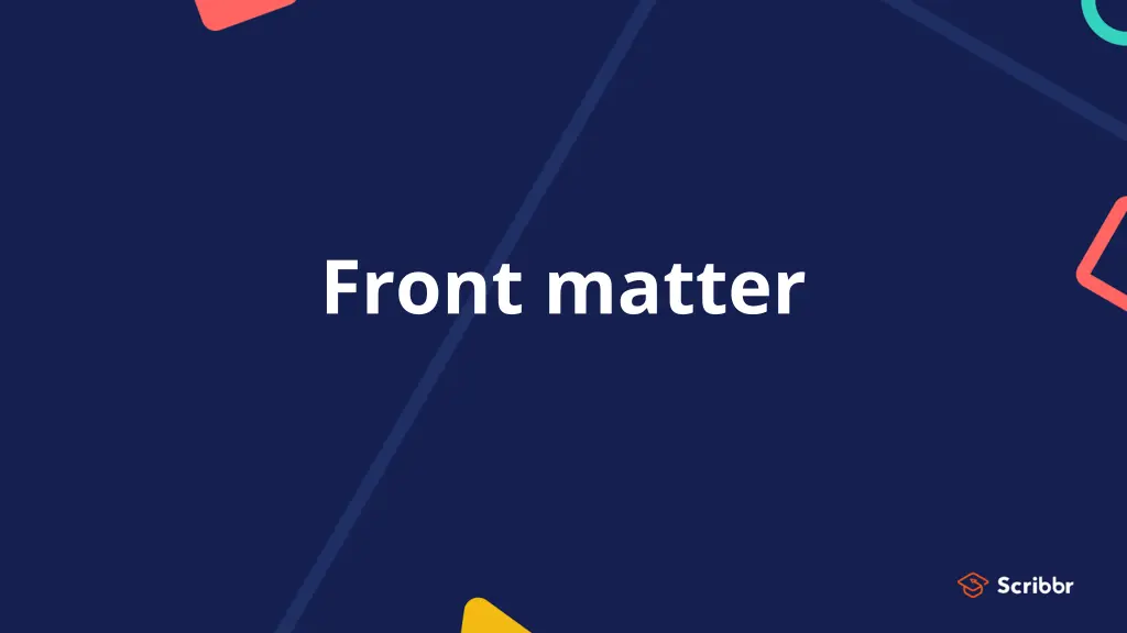 front matter