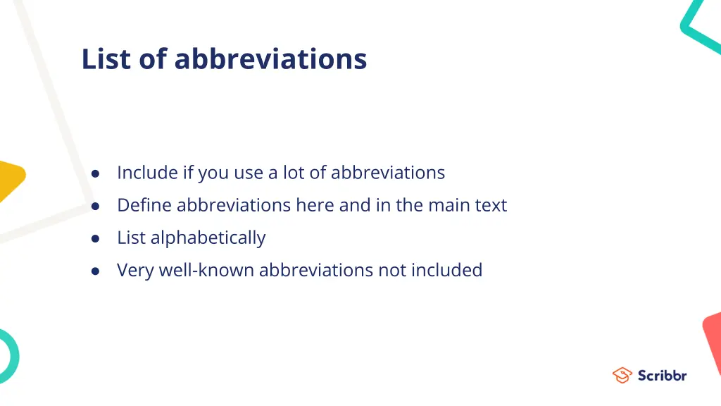 list of abbreviations