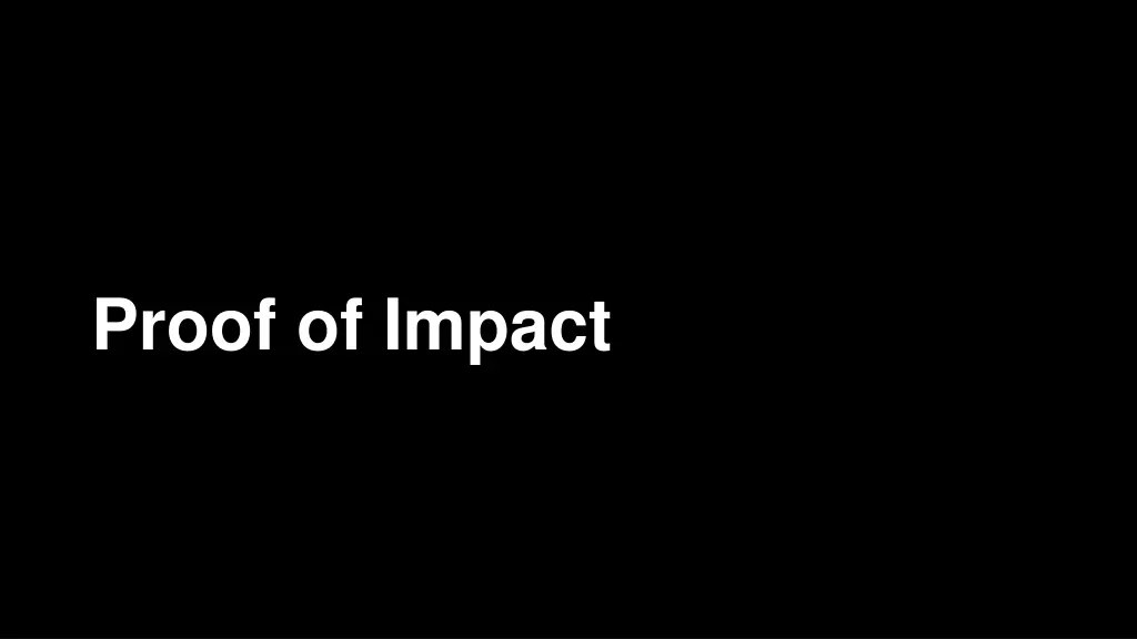 proof of impact