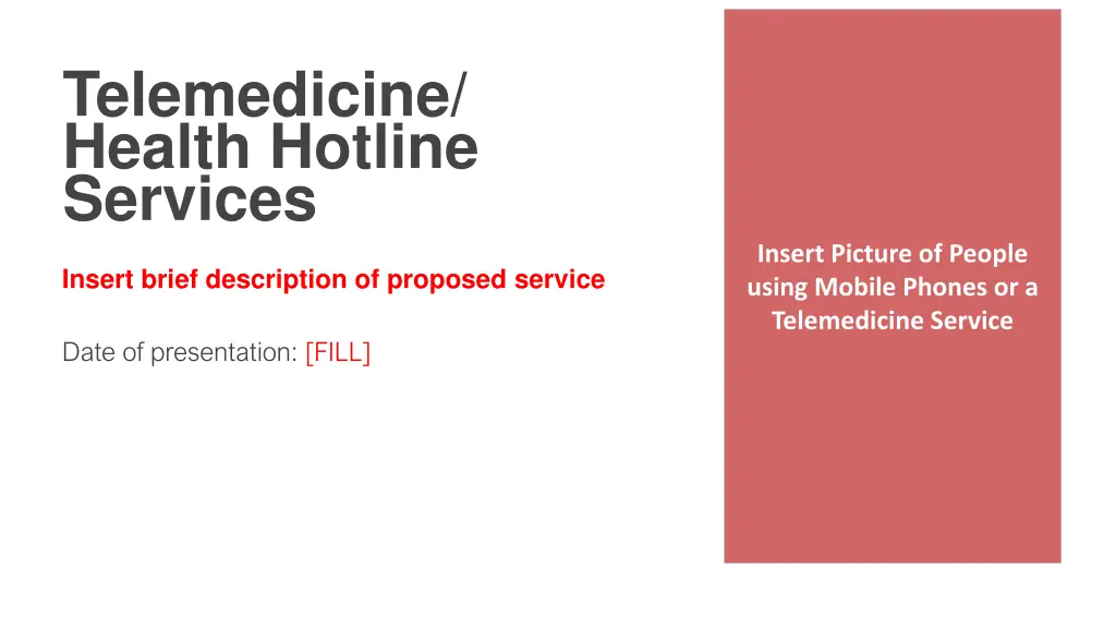 telemedicine health hotline services insert brief