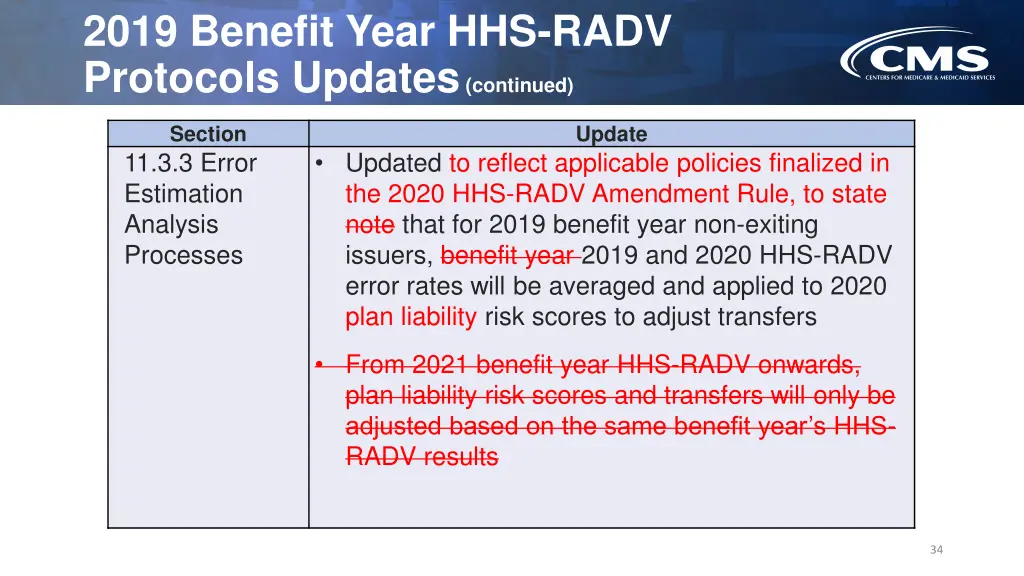 2019 benefit year hhs radv protocols updates 16