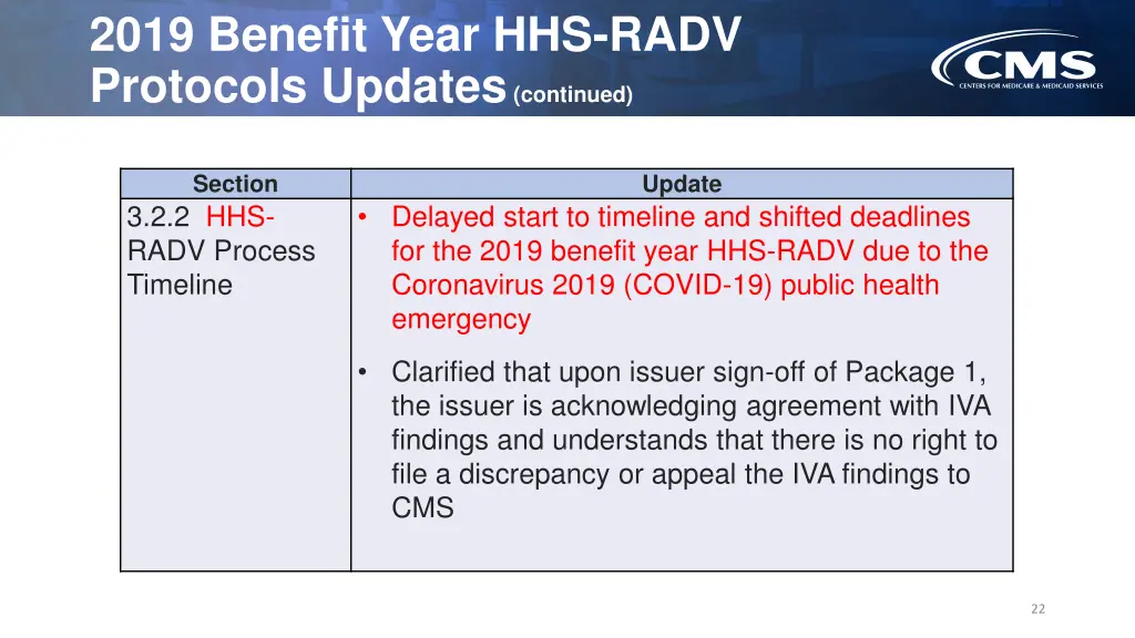 2019 benefit year hhs radv protocols updates 4