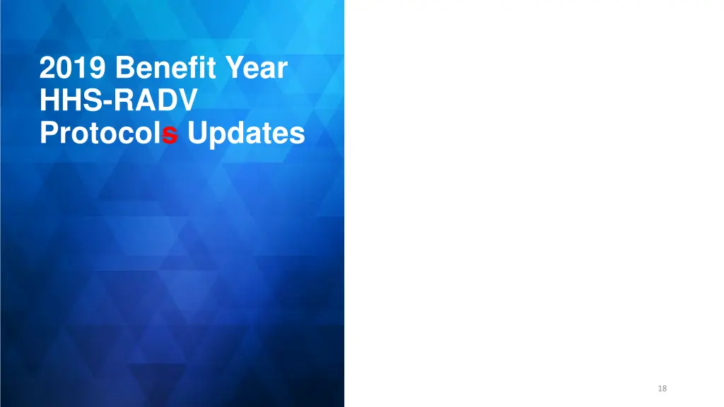 2019 benefit year hhs radv protocols updates