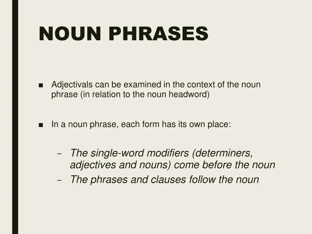 noun phrases