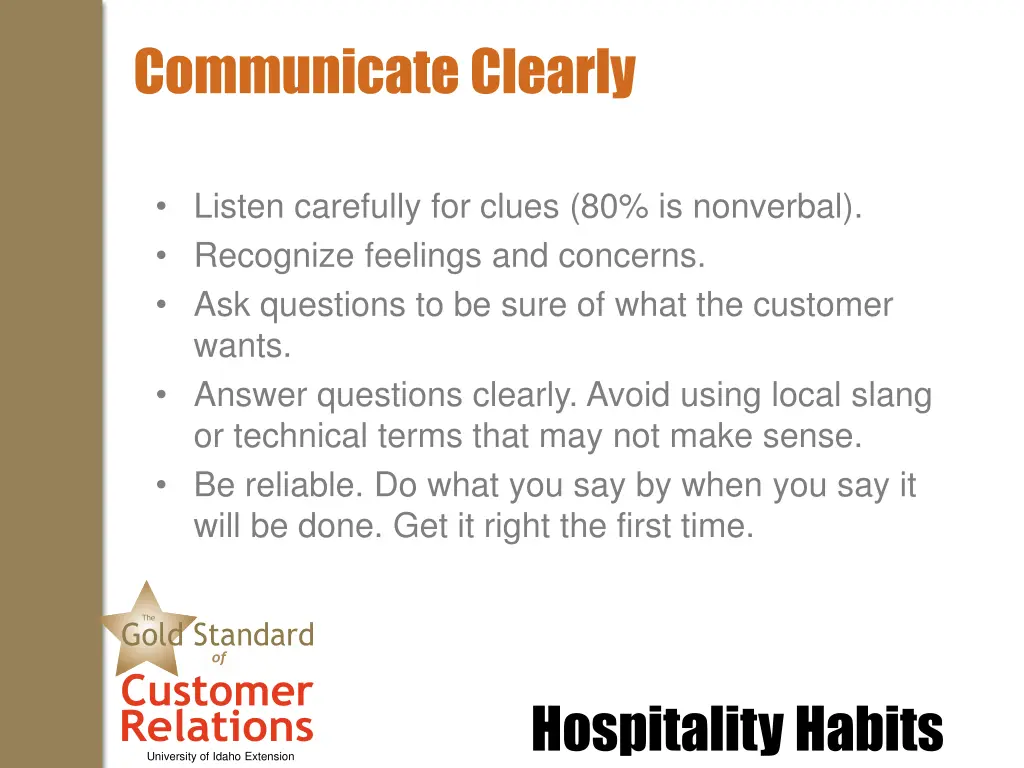 communicate clearly