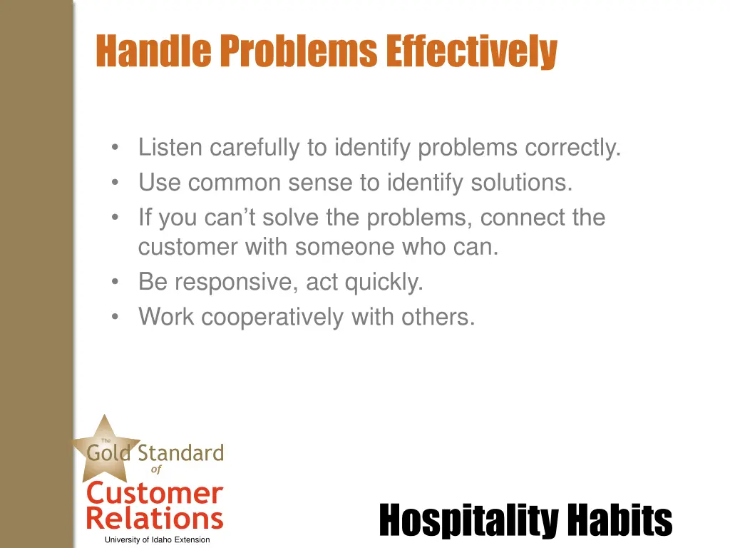 handle problems effectively