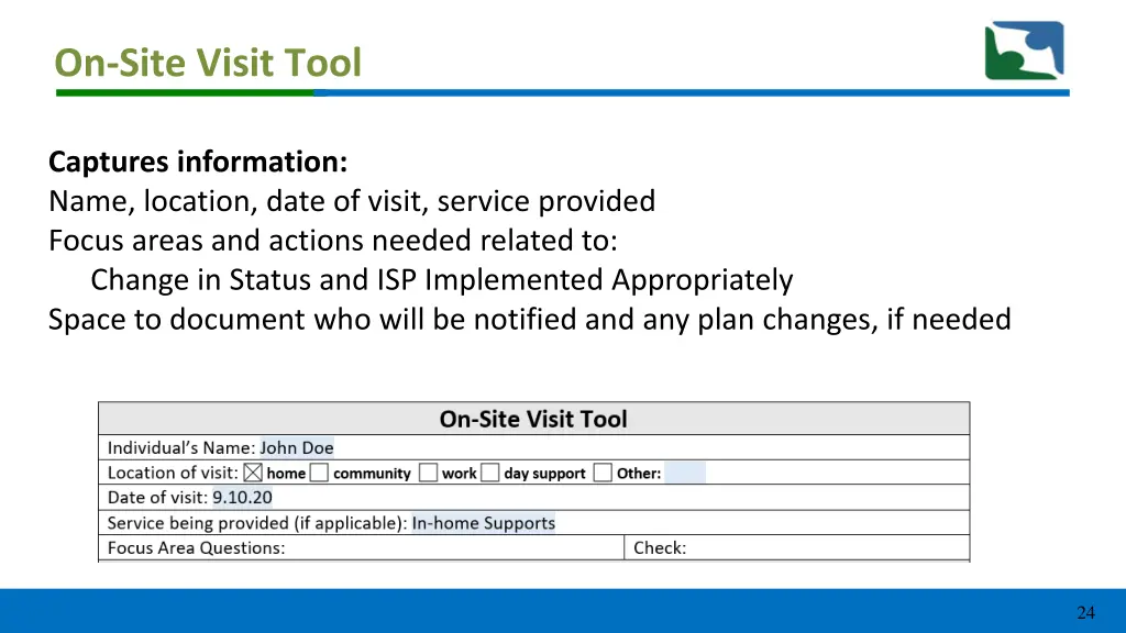 on site visit tool 3