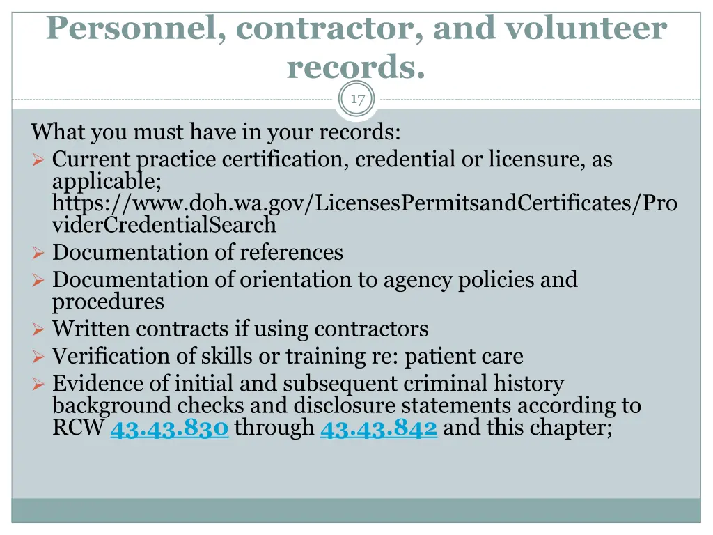 personnel contractor and volunteer records 17