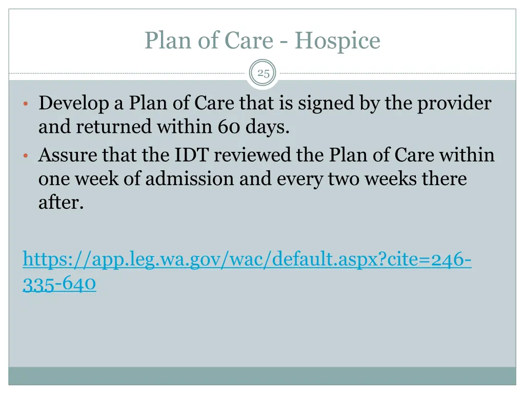 plan of care hospice