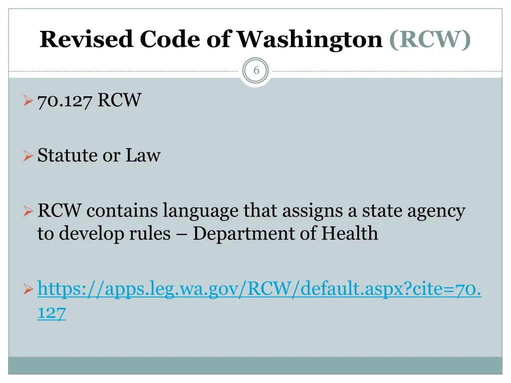 revised code of washington rcw