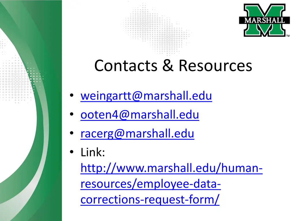 contacts resources