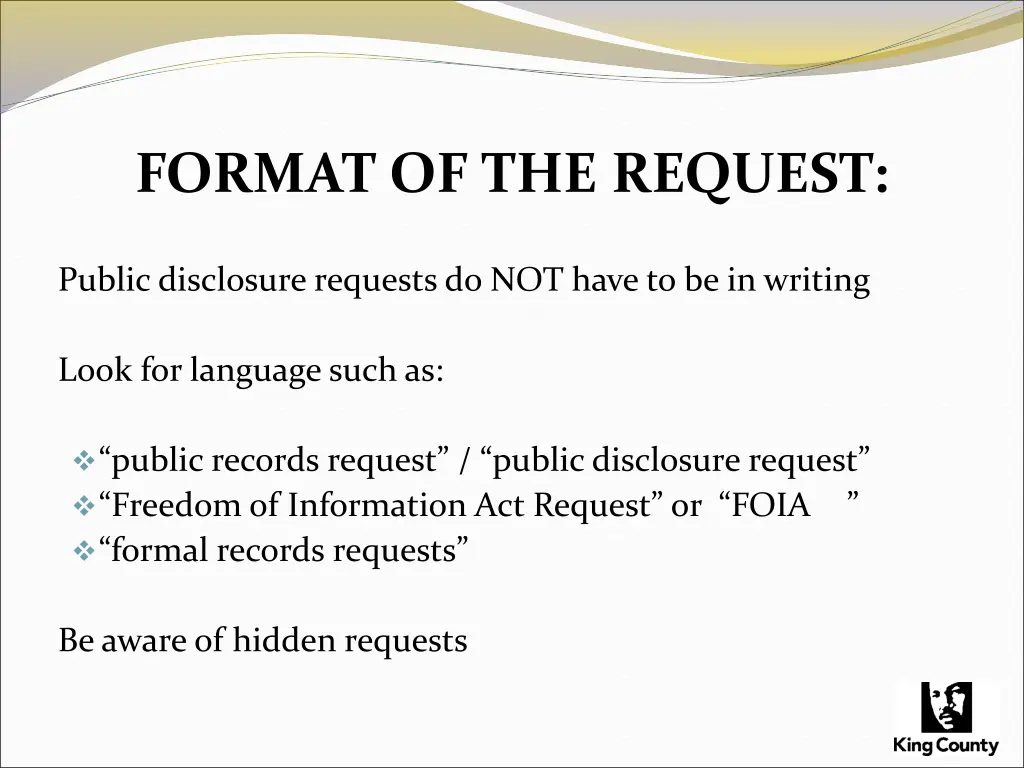 format of the request