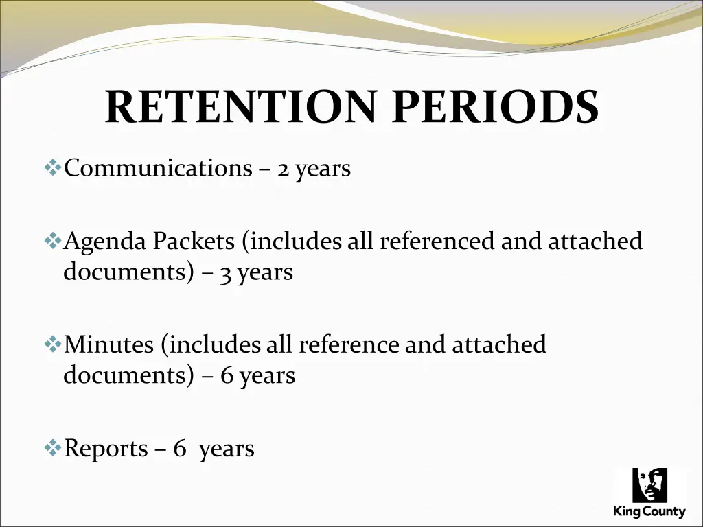 retention periods