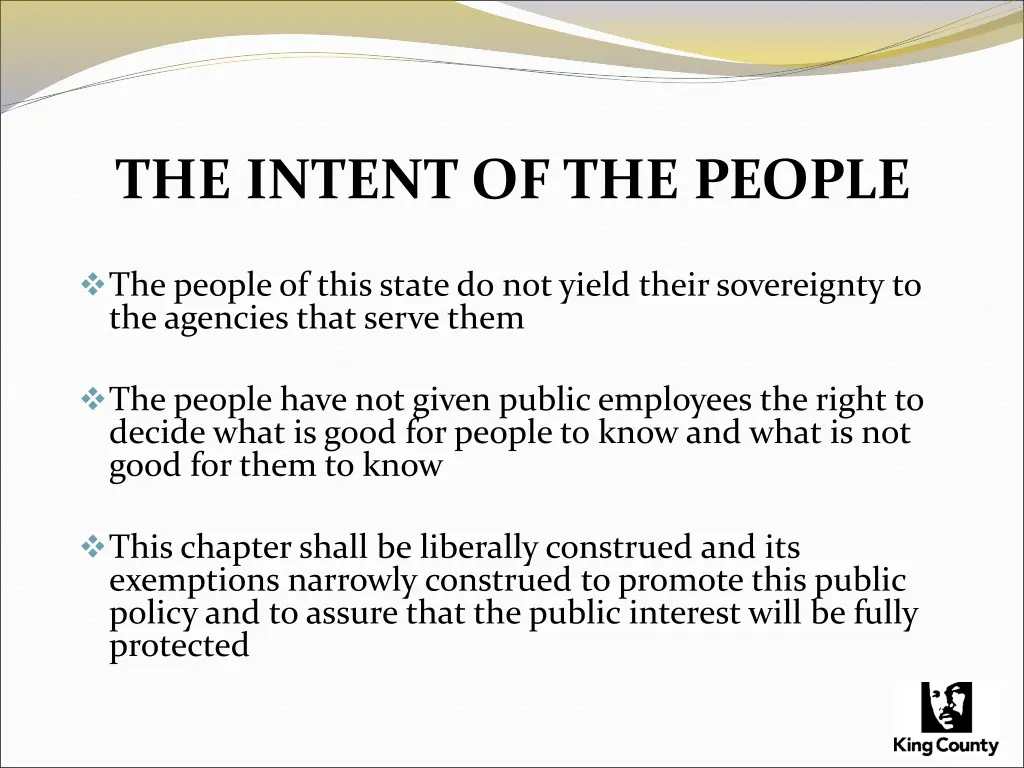 the intent of the people