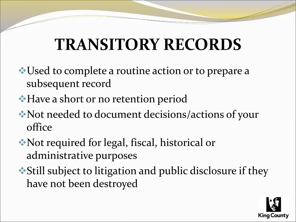 transitory records