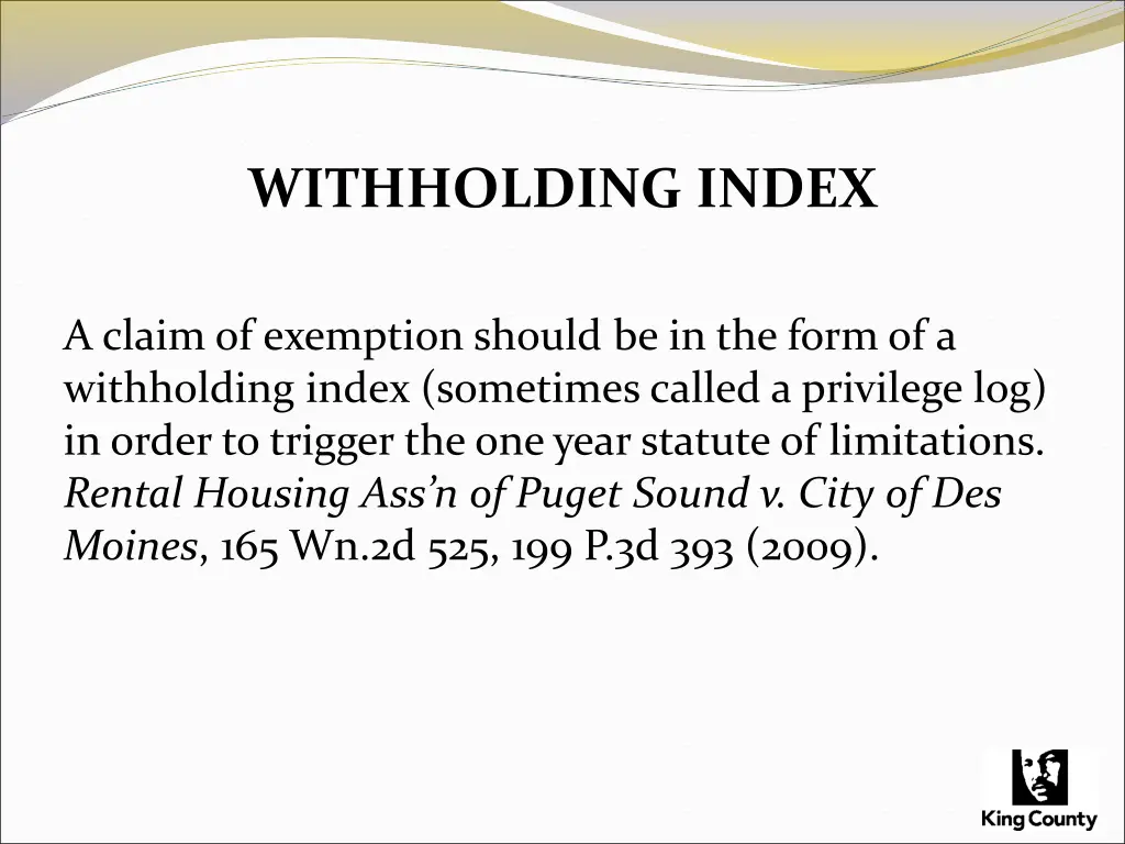 withholding index