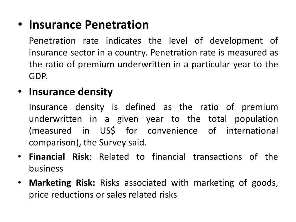 insurance penetration penetration rate indicates