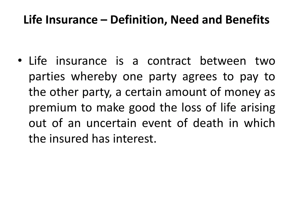 life insurance definition need and benefits 1