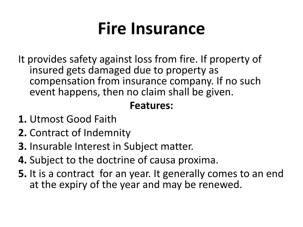 fire insurance