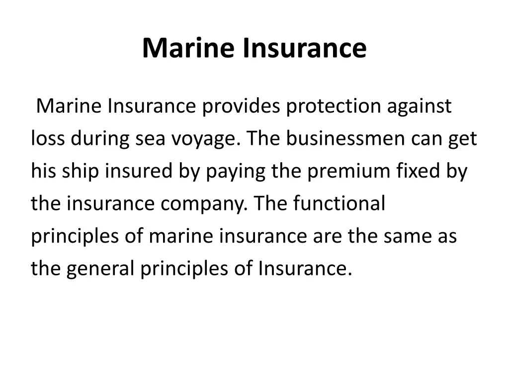 marine insurance