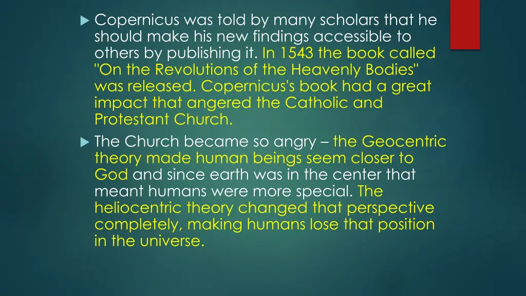 copernicus was told by many scholars that