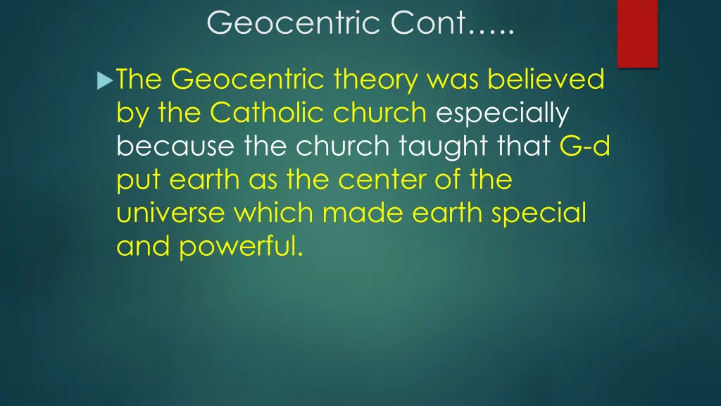 geocentric cont