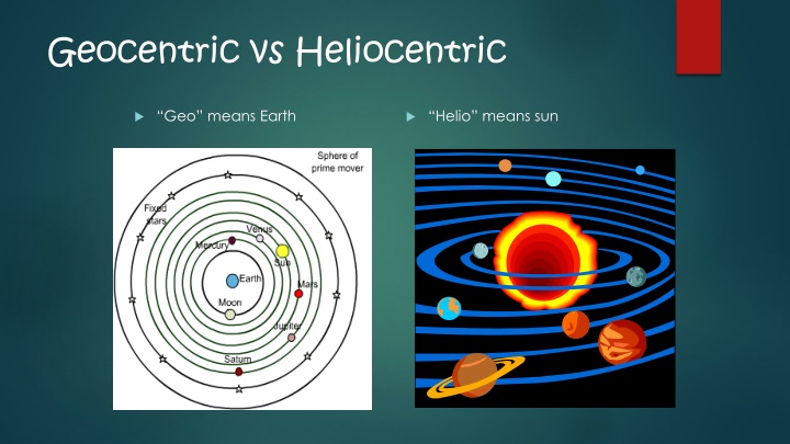 geocentric vs heliocentric