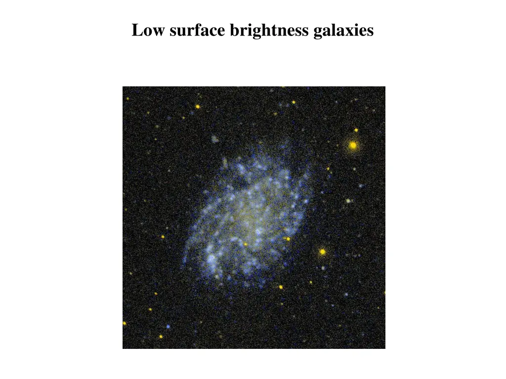 low surface brightness galaxies