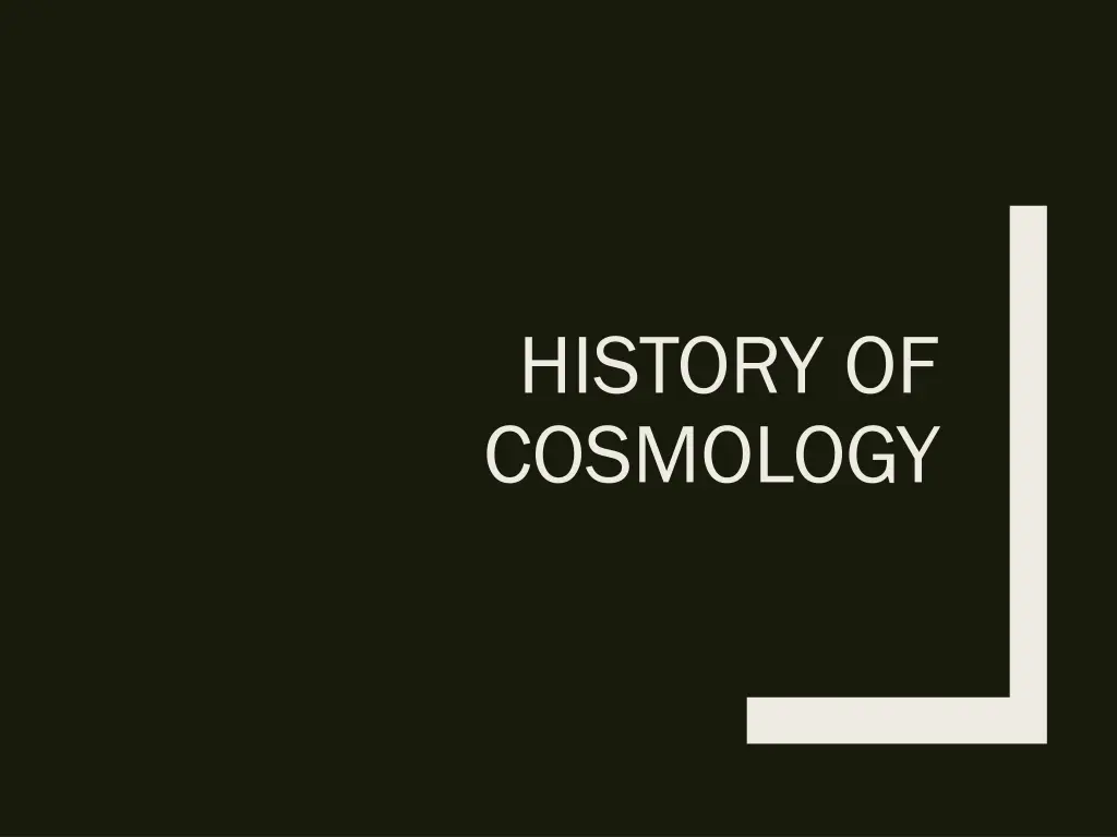 history of cosmology