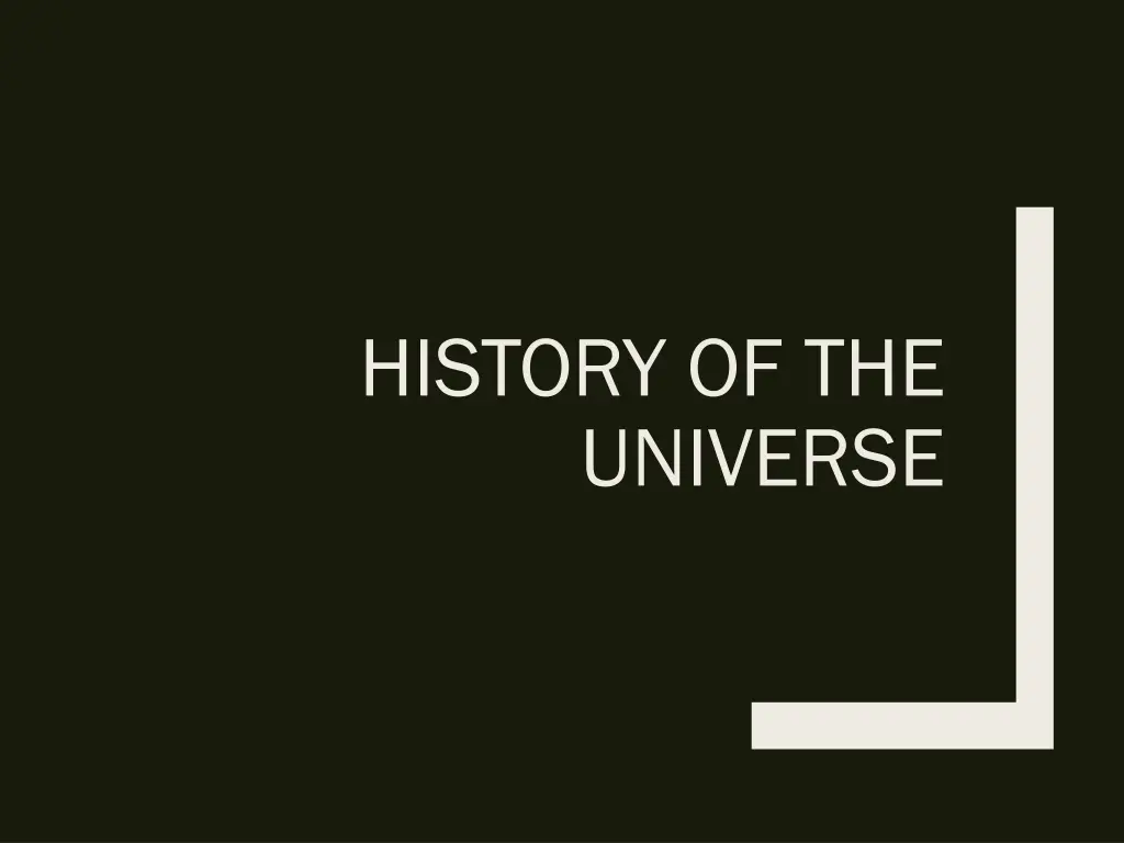 history of the universe