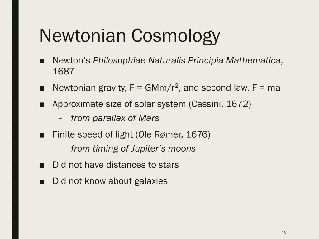 newtonian cosmology