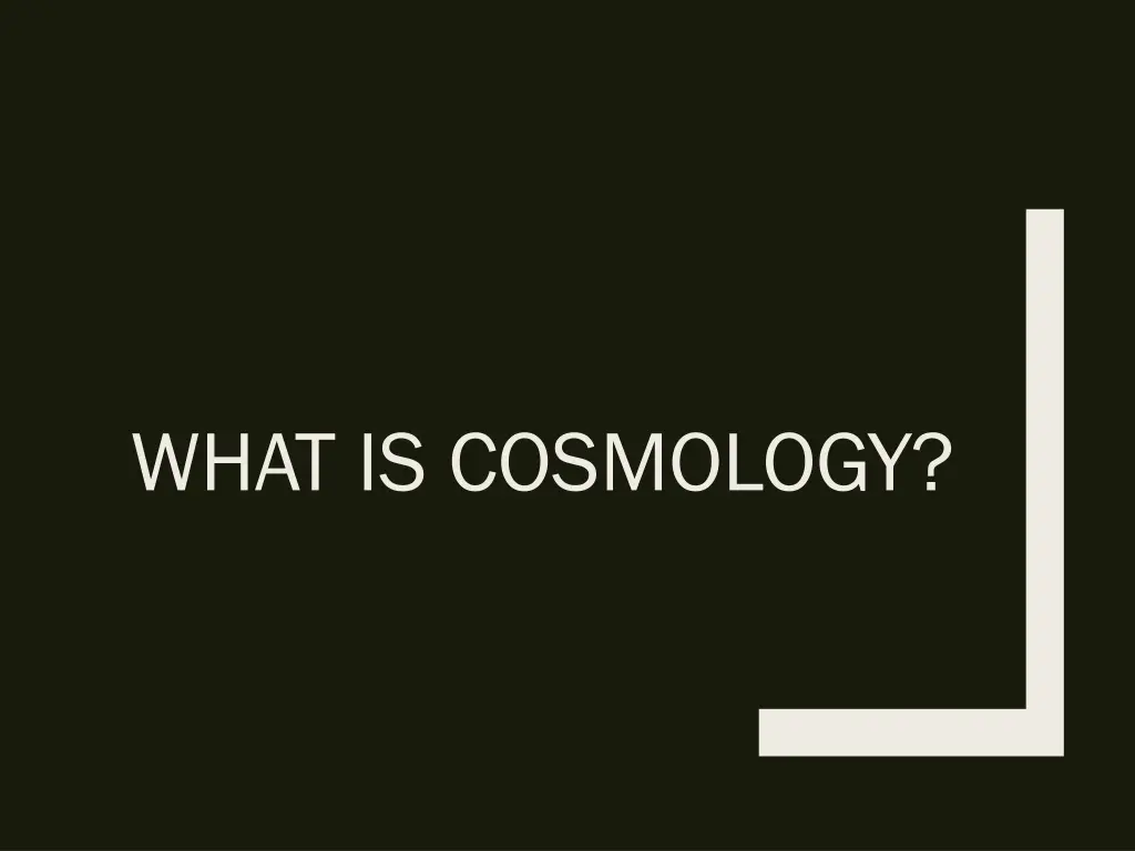 what is cosmology