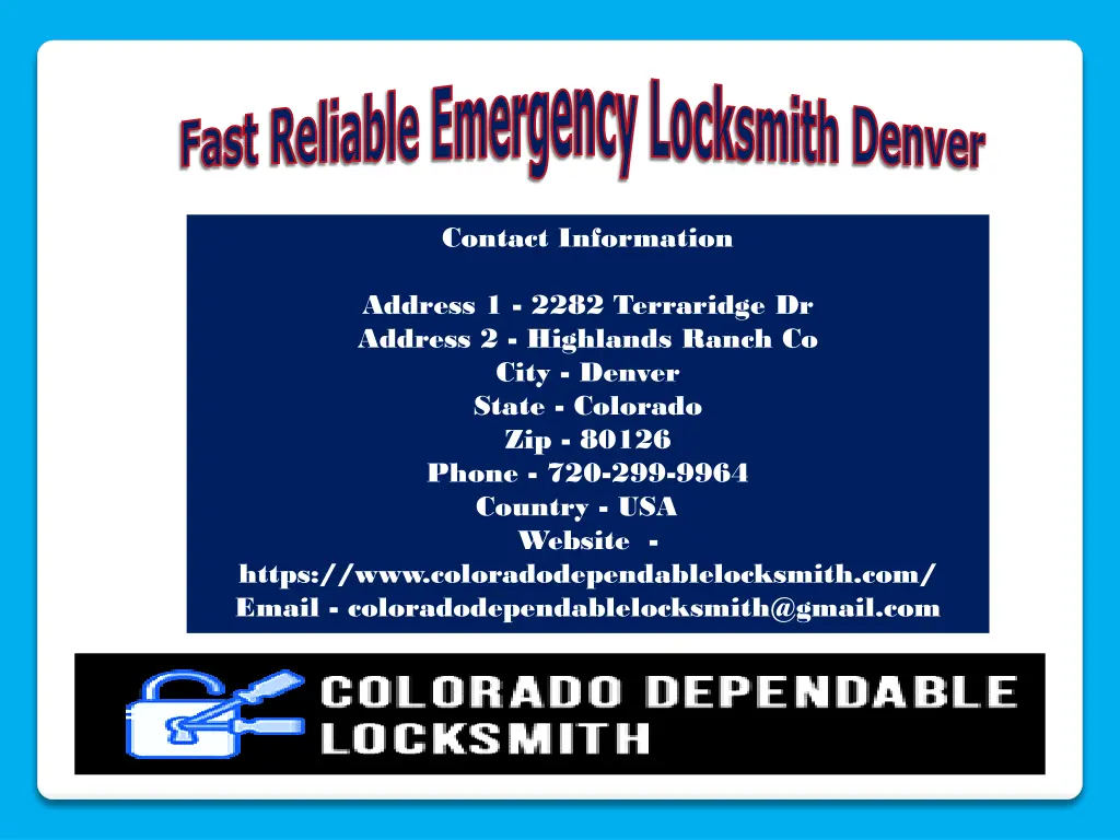 fast reliable emergency locksmith denver 4