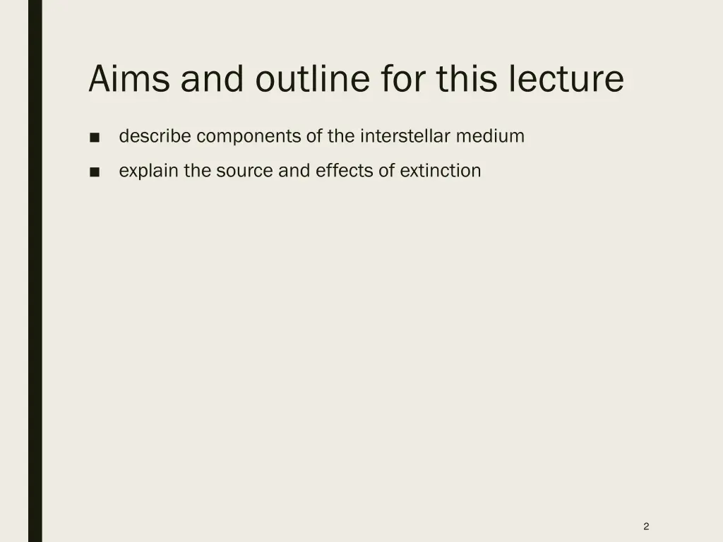 aims and outline for this lecture