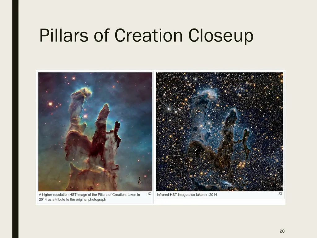 pillars of creation closeup