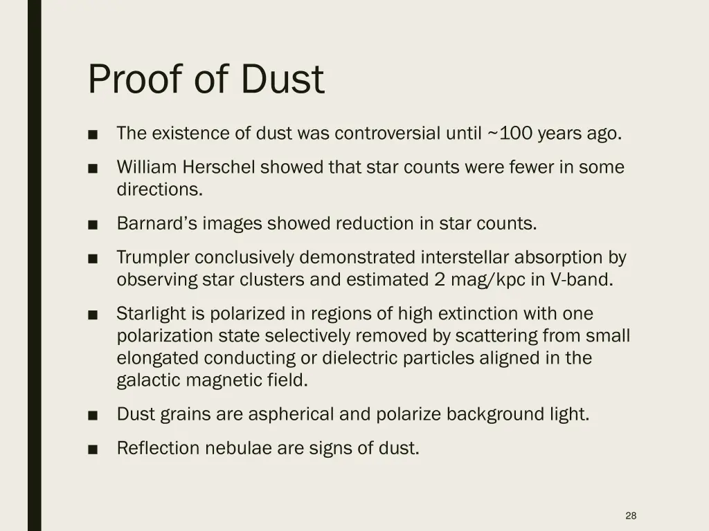 proof of dust