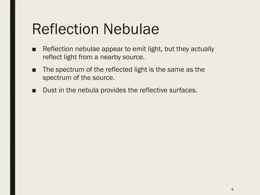 reflection nebulae