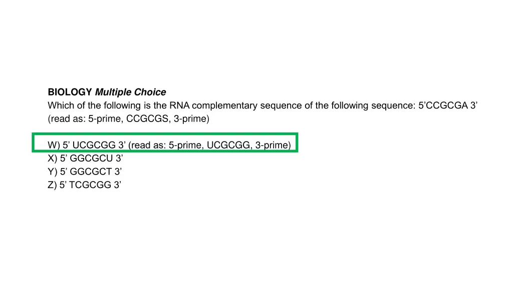 biology multiple choice which of the following 2