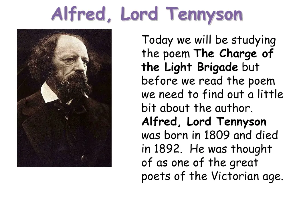 alfred lord tennyson