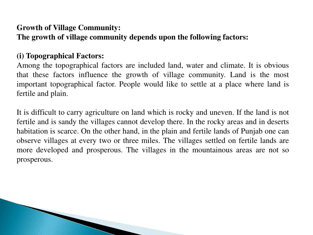 growth of village community the growth of village