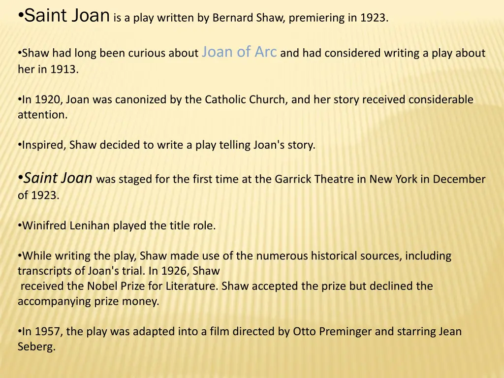 saint joan is a play written by bernard shaw