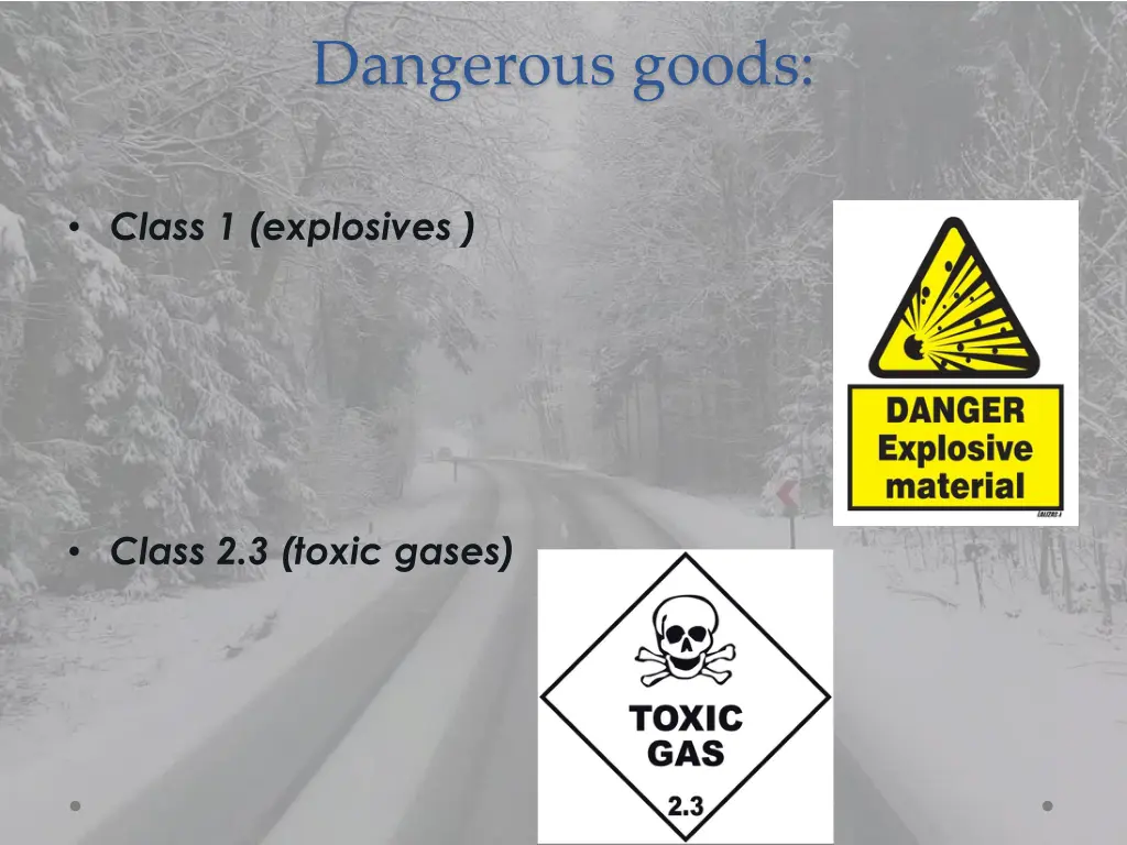 dangerous goods