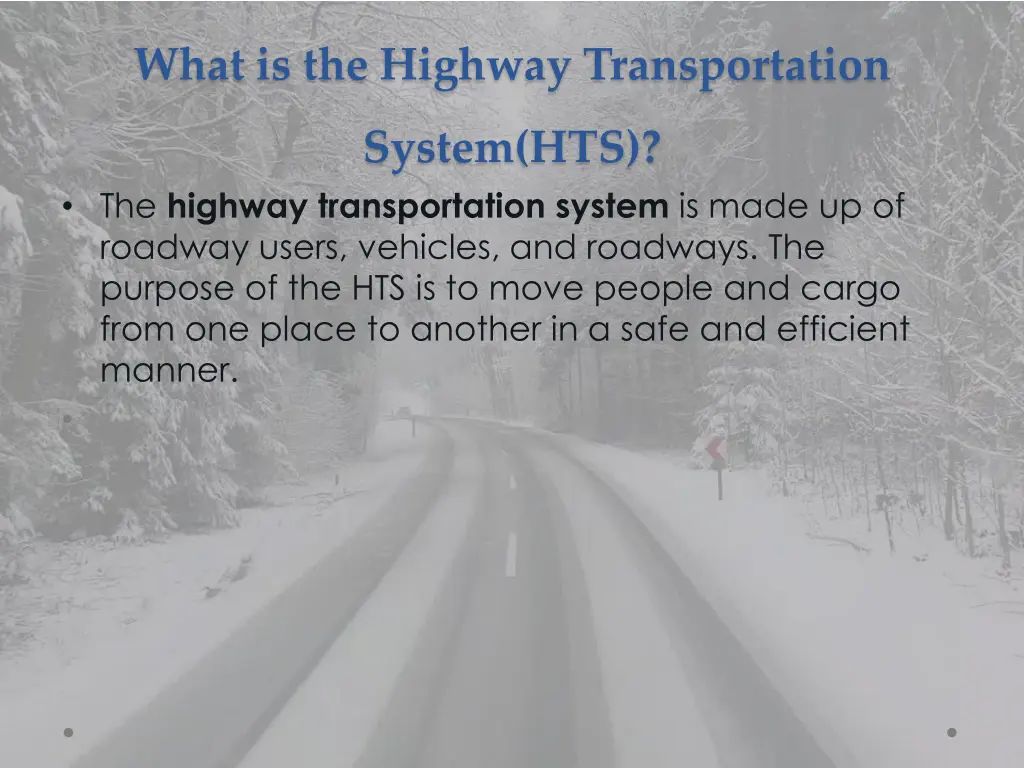 what is the highway transportation