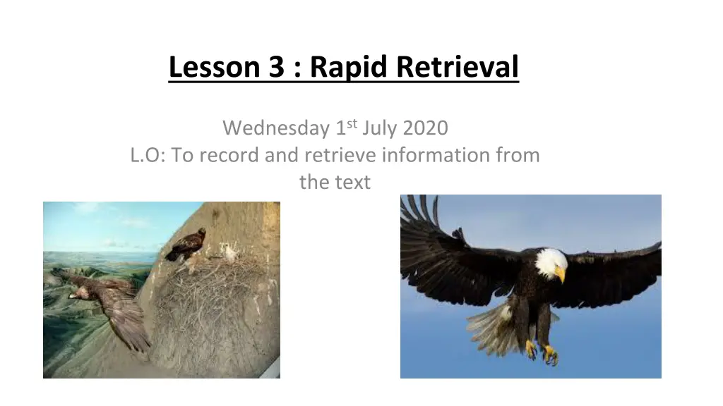 lesson 3 rapid retrieval