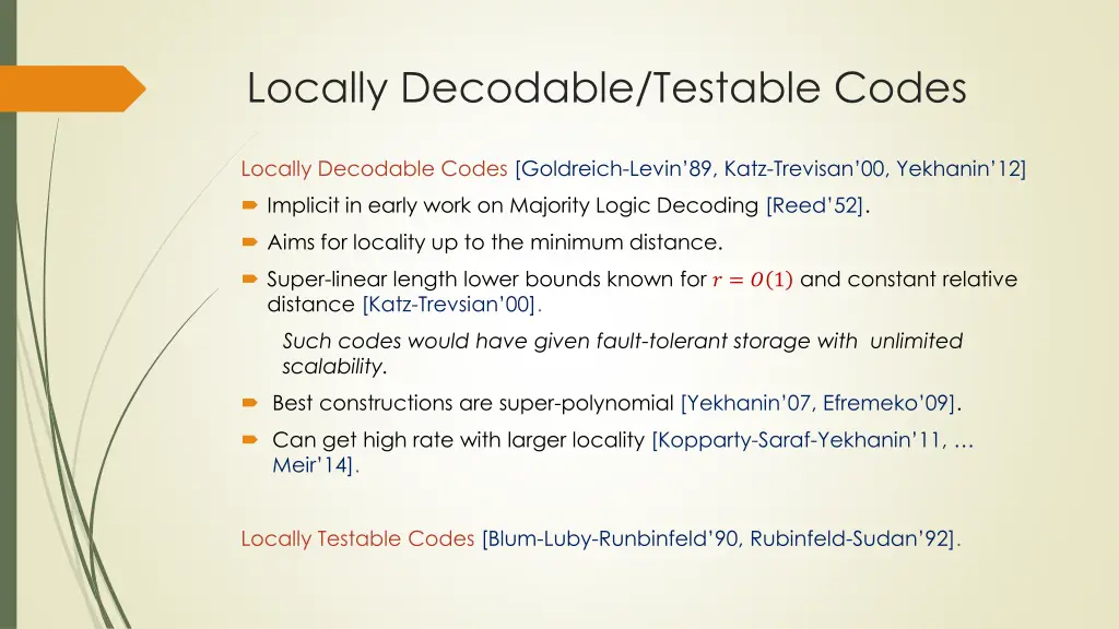 locally decodable testable codes