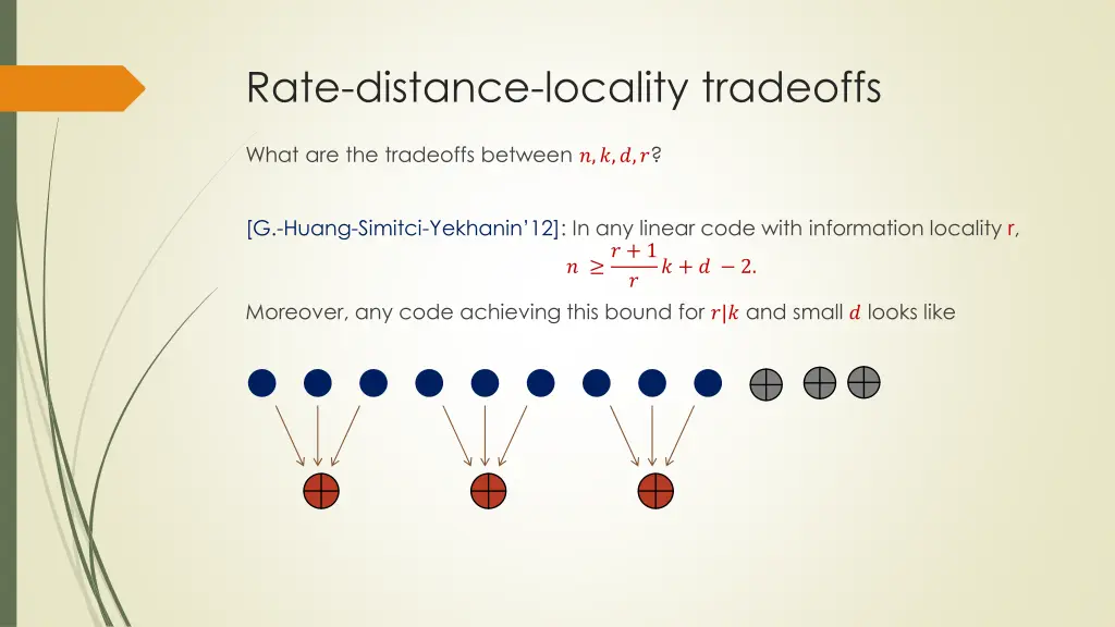 rate distance locality tradeoffs 2