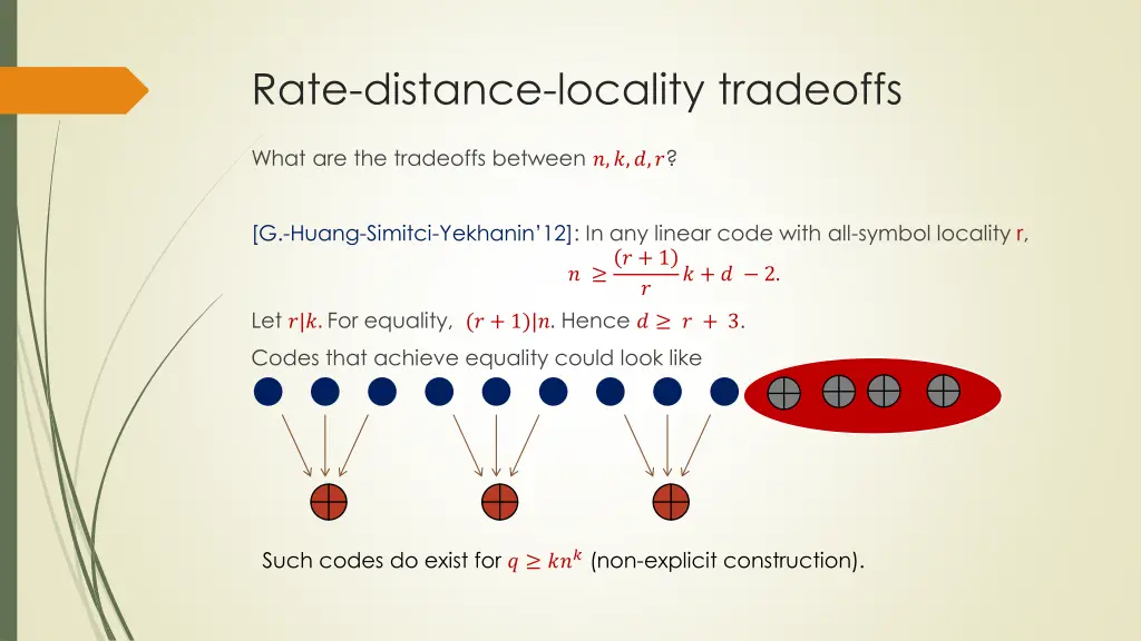 rate distance locality tradeoffs 3