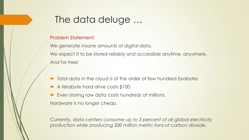 the data deluge