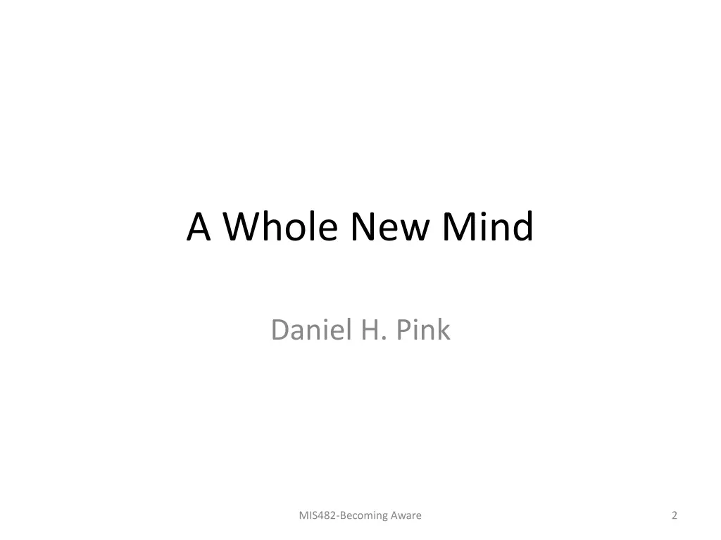 a whole new mind