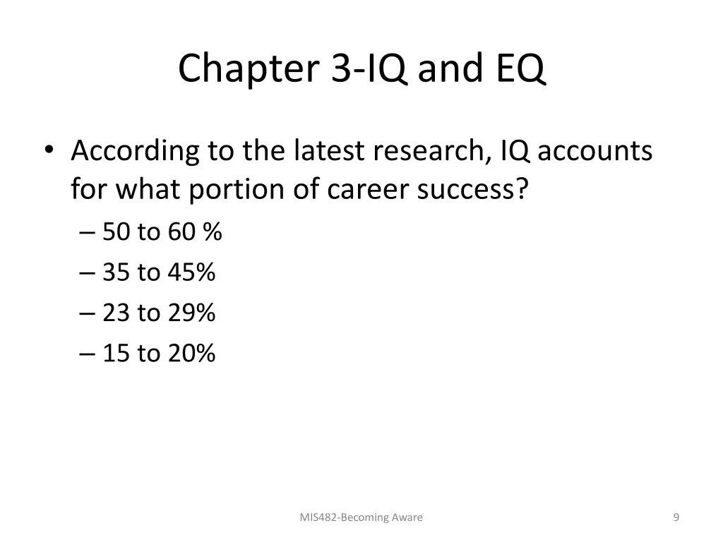 chapter 3 iq and eq